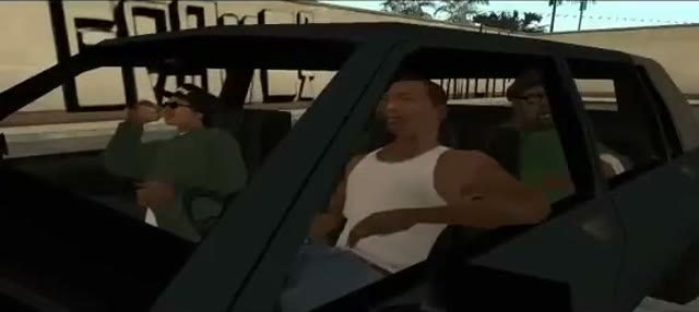 Still from the Big Smoke's Order scene in Grand Theft Auto