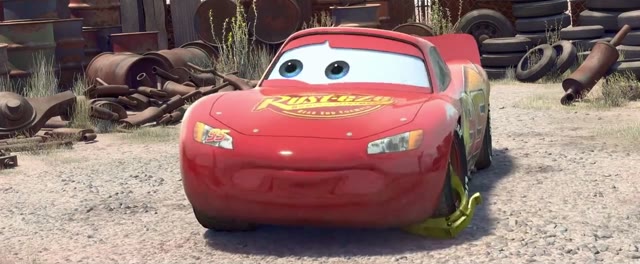Still from the McQueen e Mate scene in Cars