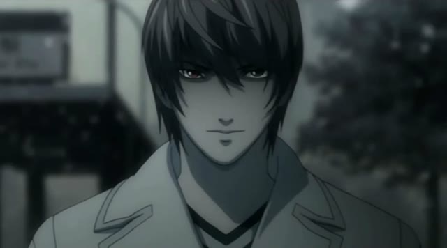 Still from the Часы scene in Death Note