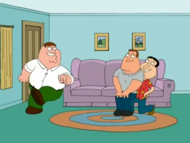 Still from the Good Morning scene in Family Guy