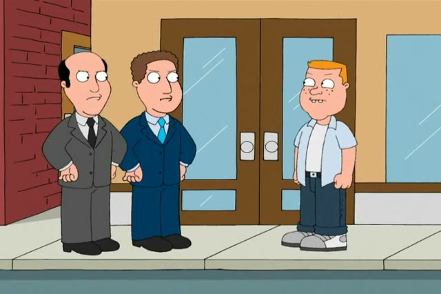 Still from the Sneakers O'Toole scene in Family Guy