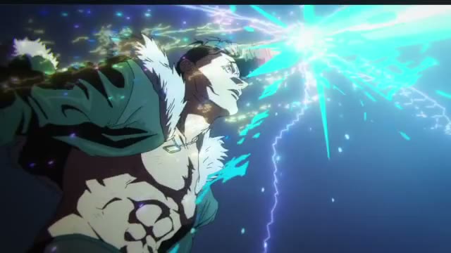Still from the Yuta vs Ryu scene in Jujutsu Kaisen