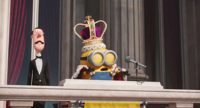 Still from the King Bob scene in Minions