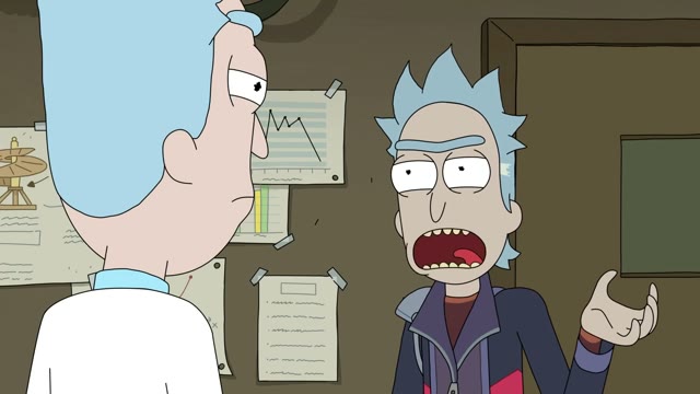 Still from the Rick Prime's Bomb scene in Rick and Morty