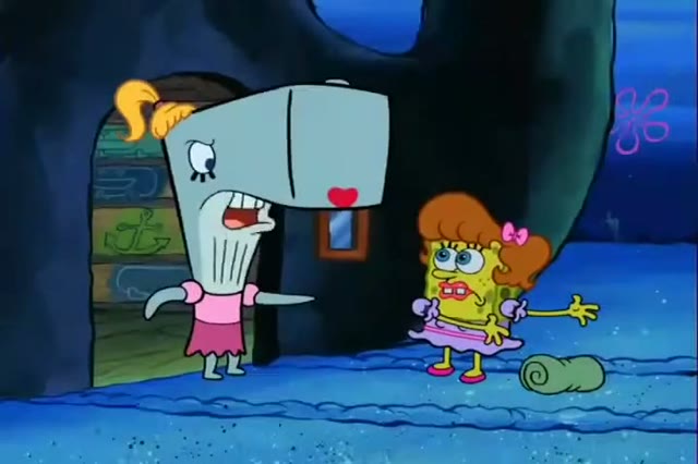 Still from the Girly Teengirl scene in SpongeBob SquarePants