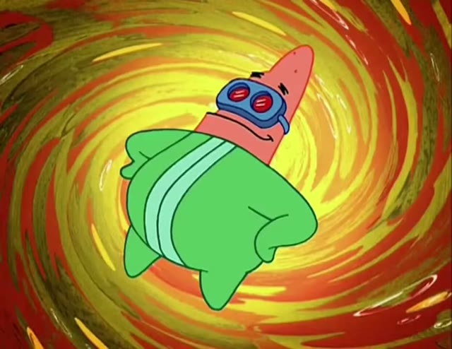 Still from the International Justice League scene in SpongeBob SquarePants